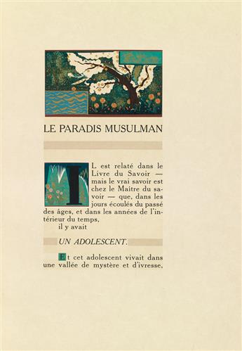 SCHMIED, FRANÇOIS-LOUIS; and Joseph-Charles Mardrus. Le Paradis Musulman.